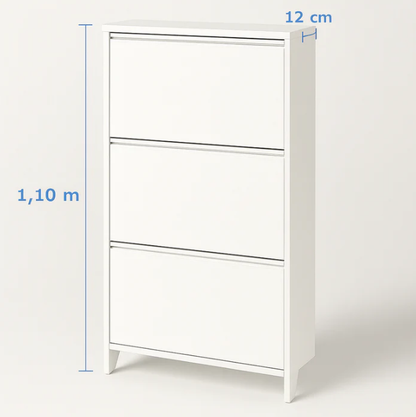 Ez Thin Wooden Shoe Rack – 3 Doors