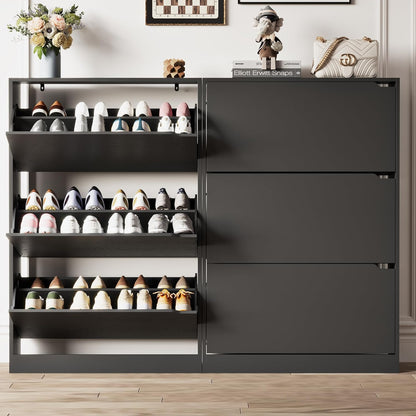 Ez Thin Wooden Shoe Rack – 3 Doors