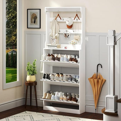 Ez Thin Wooden Shoe Rack – 3 Doors