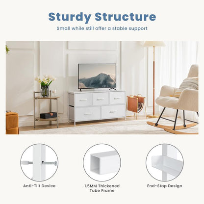 Fabric Dresser Organizer 🧺 – 5 Drawers, Versatile Storage