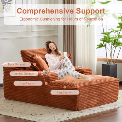Boneless Chaise Lounge ☁️ – 64" Comfort