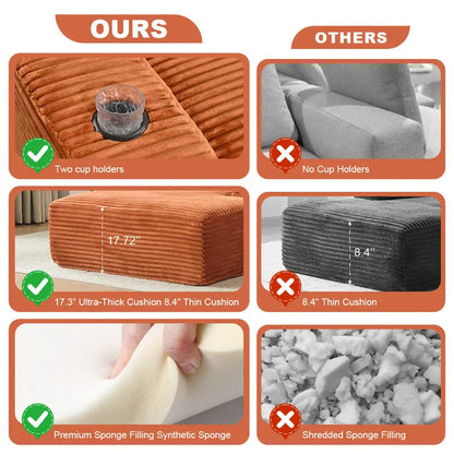 Boneless Chaise Lounge ☁️ – 64" Comfort