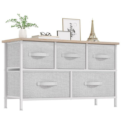 Fabric Dresser Organizer 🧺 – 5 Drawers, Versatile Storage