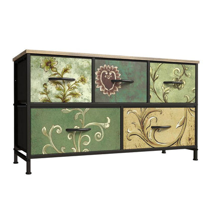 Fabric Dresser Organizer 🧺 – 5 Drawers, Versatile Storage